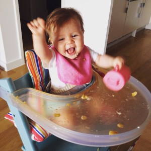 I'm so happy I made a big mess that mummy has to clean up! Yeahhh!